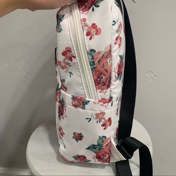 NWT Juicy Couture Floral Roses White Mini Backpack